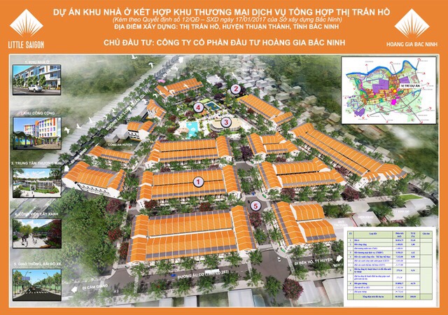 Dự án liền kề Little SaiGon Đông Côi, phố Âu Cơ, thị trấn Hồ, Thuận Thành, Bắc Ninh
